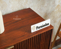 Manhattan Solid Wood Shoe Rack Two Door Furniselan Brown Finish