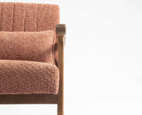Margaret Wooden Rocking Chair Dusty Rose brown