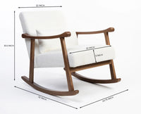 Margaret Wooden Rocking Chair White
