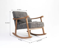 Margaret Wooden Rocking Chair Grey