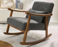 Margaret Wooden Rocking Chair Grey