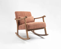Margaret Wooden Rocking Chair Dusty Rose brown
