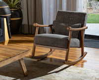 Margaret Wooden Rocking Chair Grey