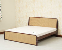 Maui Solid Mango Wood King Size Bed Grey Finish