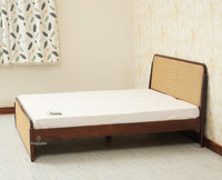 Maui Solid Mango Wood King Size Bed Grey Finish