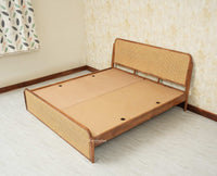 Maui Solid Mango Wood King Size Bed Natural Oak
