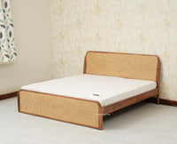 Maui Solid Mango Wood King Size Bed Natural Oak