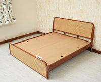 Maui Solid Mango Wood King Size Bed Brown Finish