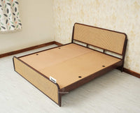 Maui Solid Mango Wood King Size Bed Grey Finish