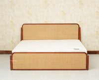 Maui Solid Mango Wood King Size Bed Brown Finish