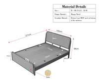 Maui Solid Mango Wood King Size Bed Grey Finish