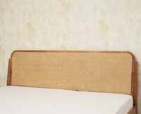 Maui Solid Mango Wood King Size Bed with Storage Trolly Natural Oak