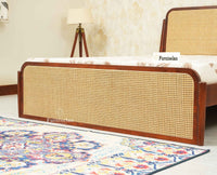 Maui Solid Mango Wood Queen Size Bed Brown Finish