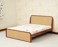 Maui Solid Mango Wood Queen Size Bed Brown Finish