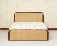 Maui Solid Mango Wood Queen Size Bed Brown Finish