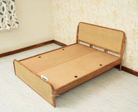 Maui Solid Mango Wood Queen Size Bed Natural Oak
