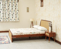 Maui Solid Mango Wood Queen Size Bed Brown Finish