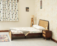 Maui Solid Mango Wood Queen Size Bed Grey Finish