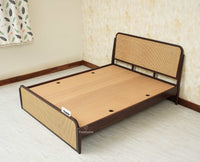 Maui Solid Mango Wood Queen Size Bed Grey Finish