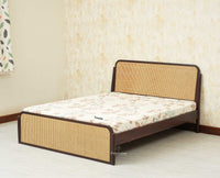Maui Solid Mango Wood Queen Size Bed Grey Finish