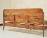 Maui Wooden King Size Bed Natural Oak