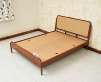Maui Wooden King Size Bed Brown Finish