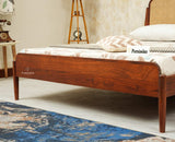 Maui Wooden King Size Bed Brown Finish