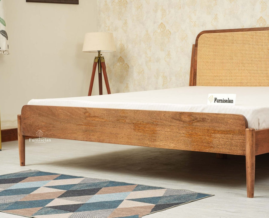 Maui Wooden King Size Bed Natural Oak