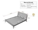 Maui Wooden King Size Bed Brown Finish