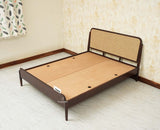Maui Wooden King Size Bed Grey Finish