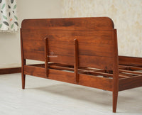 Maui Wooden King Size Bed Brown Finish
