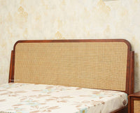 Maui Wooden King Size Bed Brown Finish
