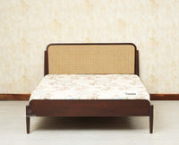 Maui Wooden Queen Size Bed Grey Finish