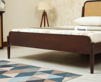 Maui Wooden Queen Size Bed Grey Finish
