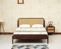 Maui Wooden Queen Size Bed Grey Finish