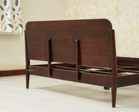 Maui Wooden Queen Size Bed Grey Finish