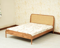 Maui Wooden Queen Size Bed Natural Oak Finish