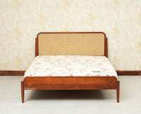 Maui Wooden Queen Size Bed Brown Finish