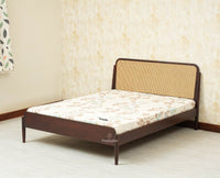 Maui Wooden Queen Size Bed Grey Finish