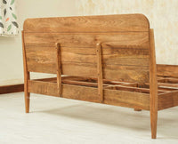 Maui Wooden Queen Size Bed Natural Oak Finish