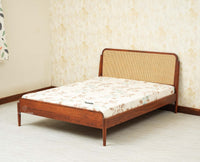 Maui Wooden Queen Size Bed Brown Finish