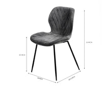 Maverick Living Study Chair Dining Chair set of Two Furniselan - Grey