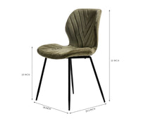 Maverick Living Study Chair Dining Chair set of Two Furniselan - Green