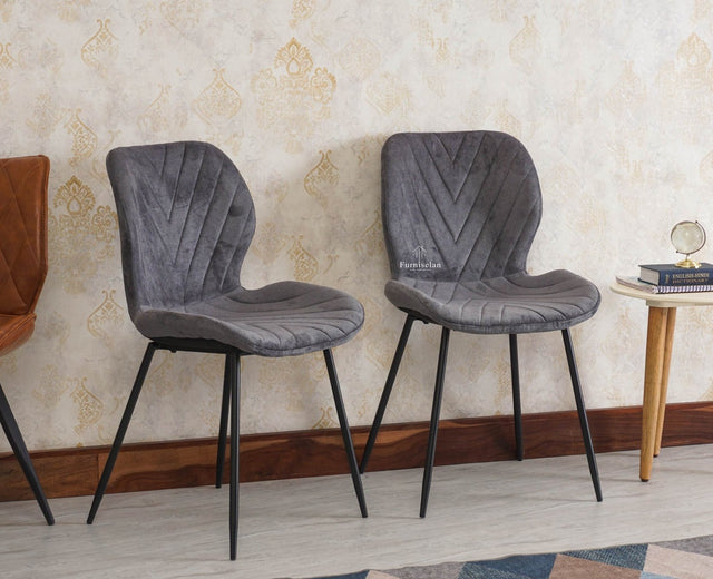 Maverick Living Study Chair Dining Chair set of Two Furniselan - Grey