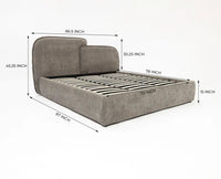 Mayfair King Size Upholstered Bed- Boucle Furniselan Grey