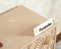 Mayur Wooden Large Sideboard Cabinet-Four Door Furniselan Stoneblast Oak