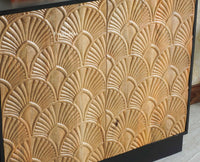 Mayur Wooden Sideboard Cabinet-Two Door Furniselan Natural Finish