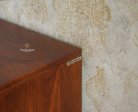 Mayur Wooden Sideboard Cabinet-Two Door Furniselan Brown Finish