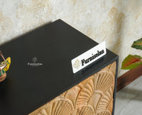 Mayur Wooden Sideboard Cabinet-Two Door Furniselan Natural Finish