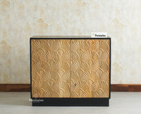 Mayur Wooden Sideboard Cabinet-Two Door Furniselan Natural Finish